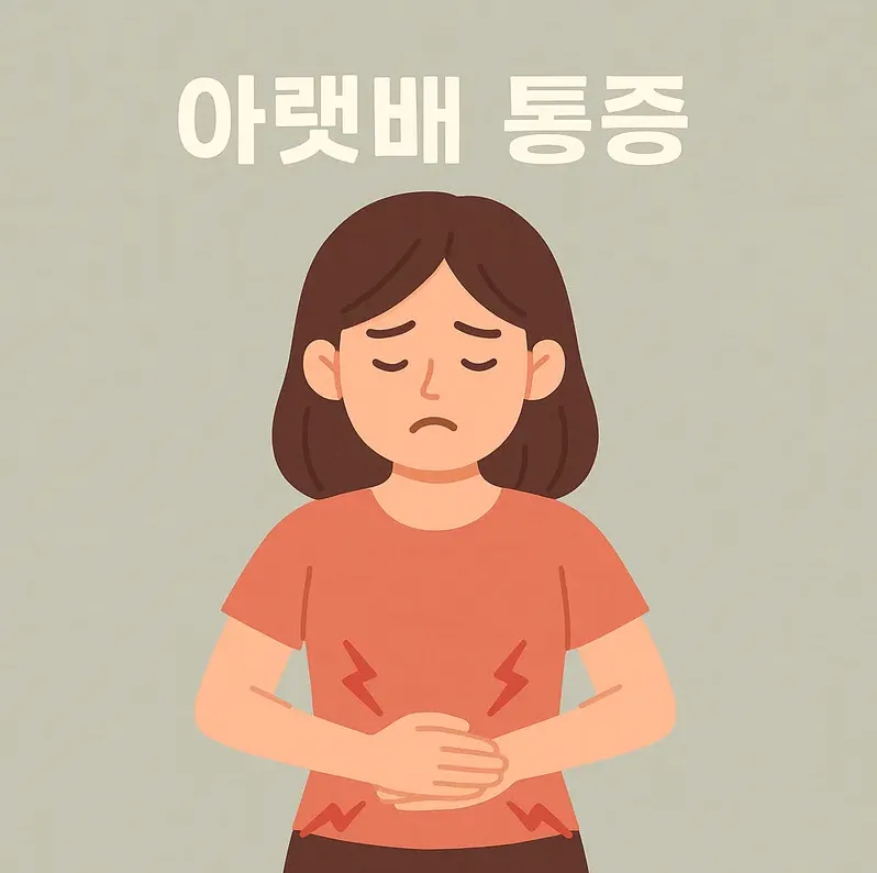 복통 원인을 구분하는 참고 이미지