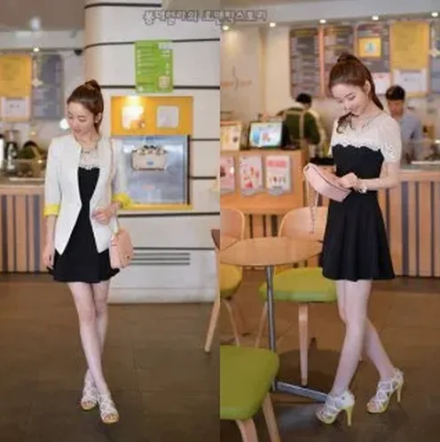 상견례 옷차림 남자 여자 부모님 복장 예절 정리 4 단아하고 차분한 여자 상견례 원피스 예시