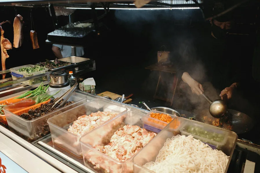 축제 먹거리 부스 전경