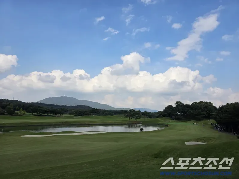 그린 주변 공략이 중요한 골프장 풍경