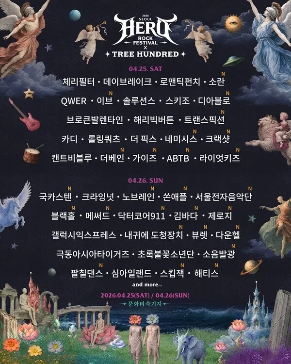 히어로락페스티벌 라인업과 티켓오픈 핵심 정리