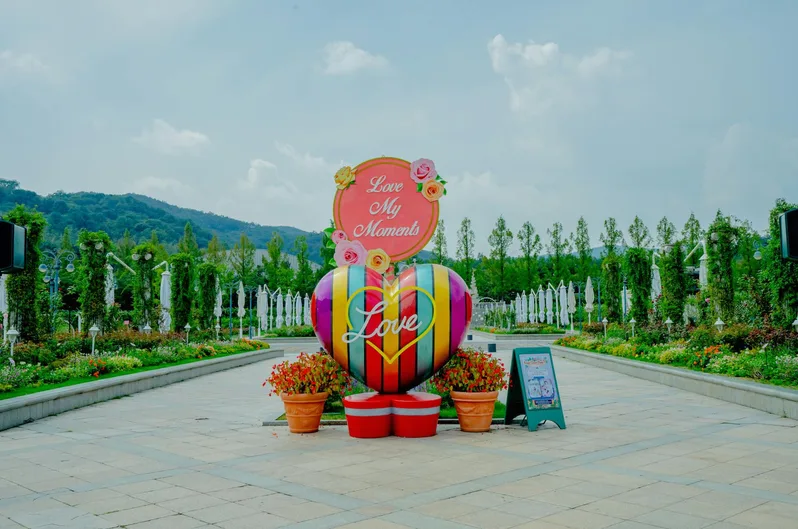 인천대공원 벚꽃 노을 풍경