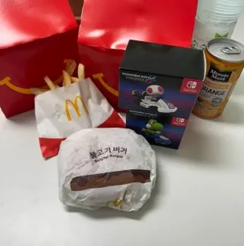 맥도날드 키오스크 주문 화면