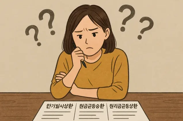 대출 계산기를 보는 노트북 화면