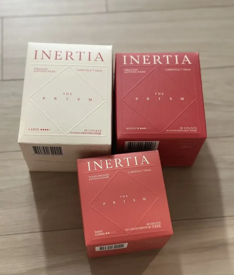 이너시아 생리대 후기 소형 중형 대형 차이 정리