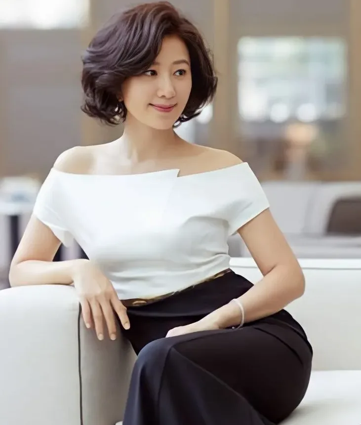 어깨선 중단발 레이어드컷 예시