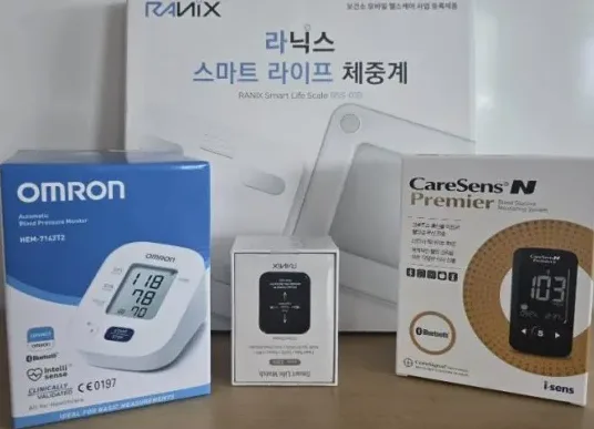 스마트 혈압계 기록 화면