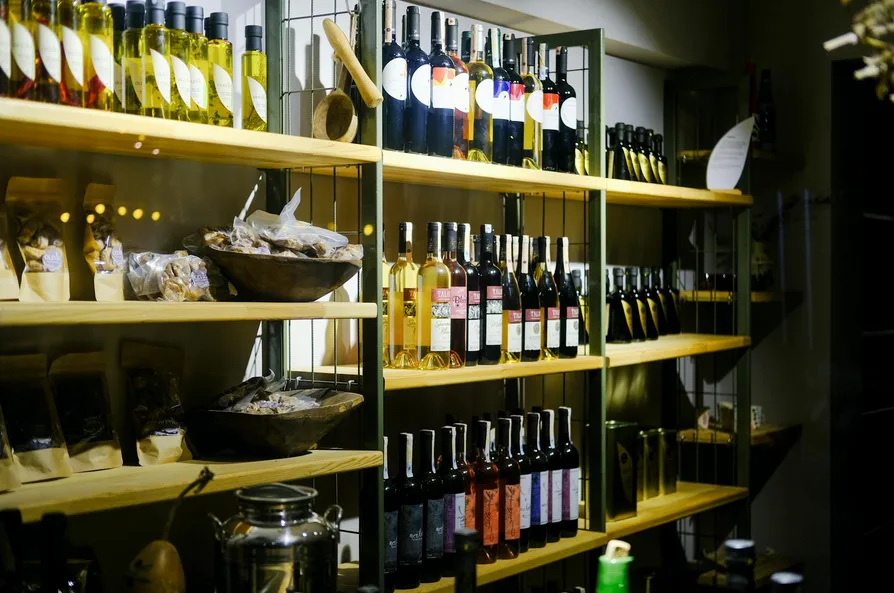 스낵 매대 진열