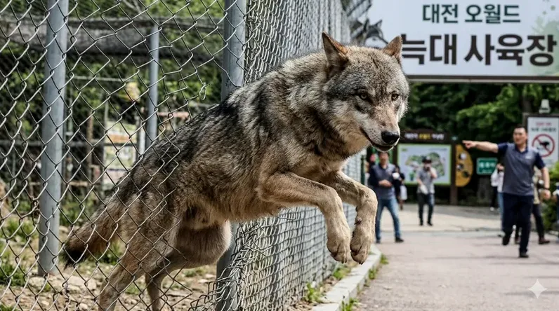 야생동물 출현을 상징하는 도로 주변 경고 분위기