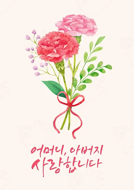 손그림 꽃 카드