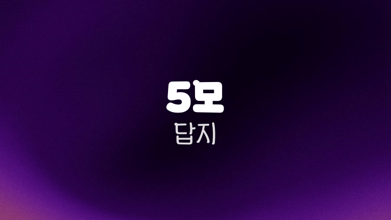 5모 답지