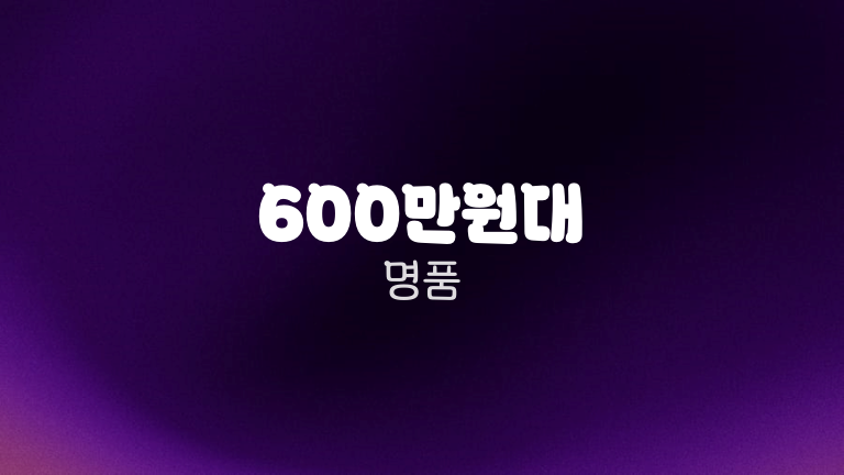 600만원대 명품