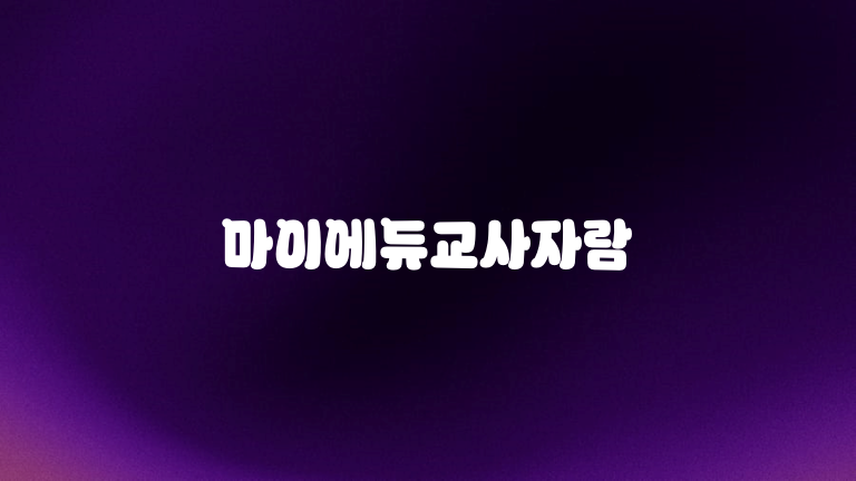 마이에듀교사자람