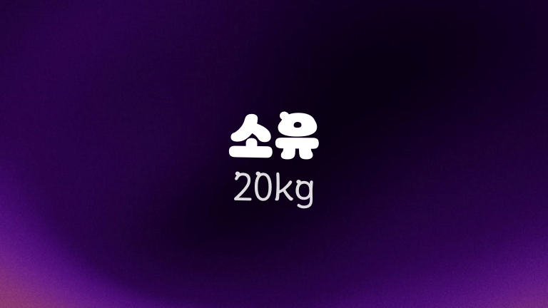 소유 20kg