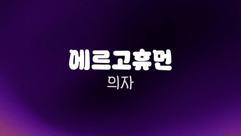 에르고휴먼 의자